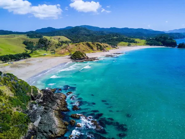 North Island New Zealand features stunning beaches with many activities and water based things to do. 