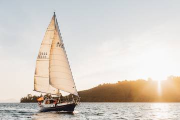 Yacht Sailing at Lake Taupo Activity with Scenic Tour to Maori Rock Carvings