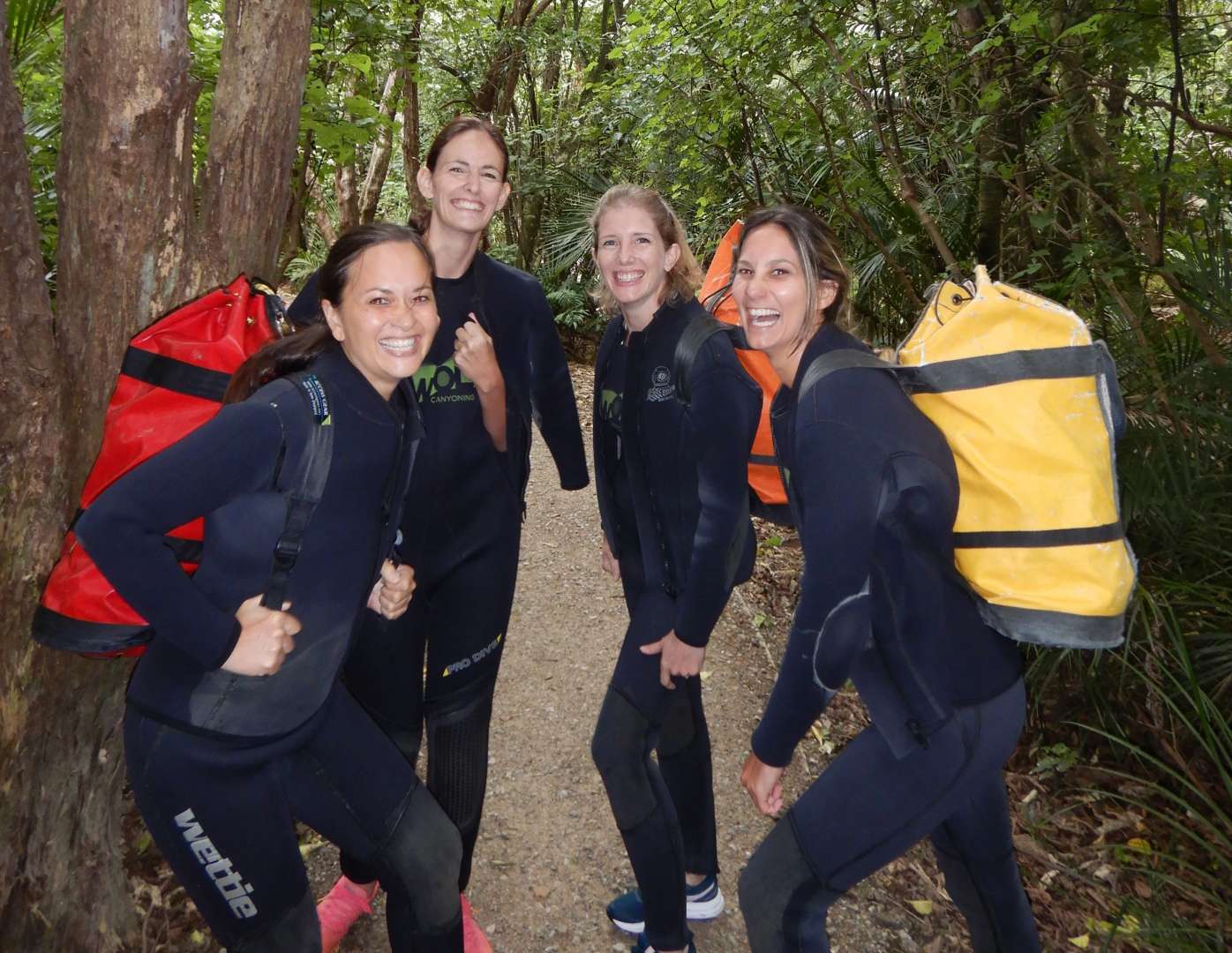 Canyoning time in Piha Auckland