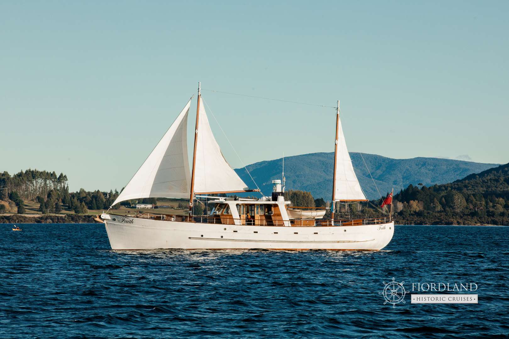 Faith under full sail Lake Te Anau