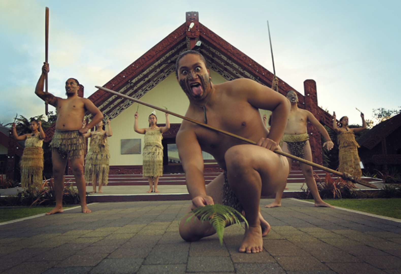 Welcoming by Maori residents at Te Puia