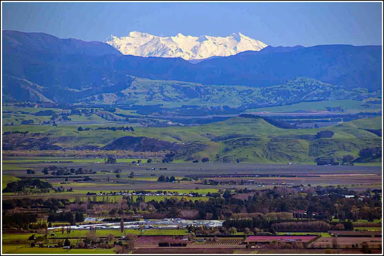 Mt Ruapehu, New Zealand,  from Te Mata Peak.